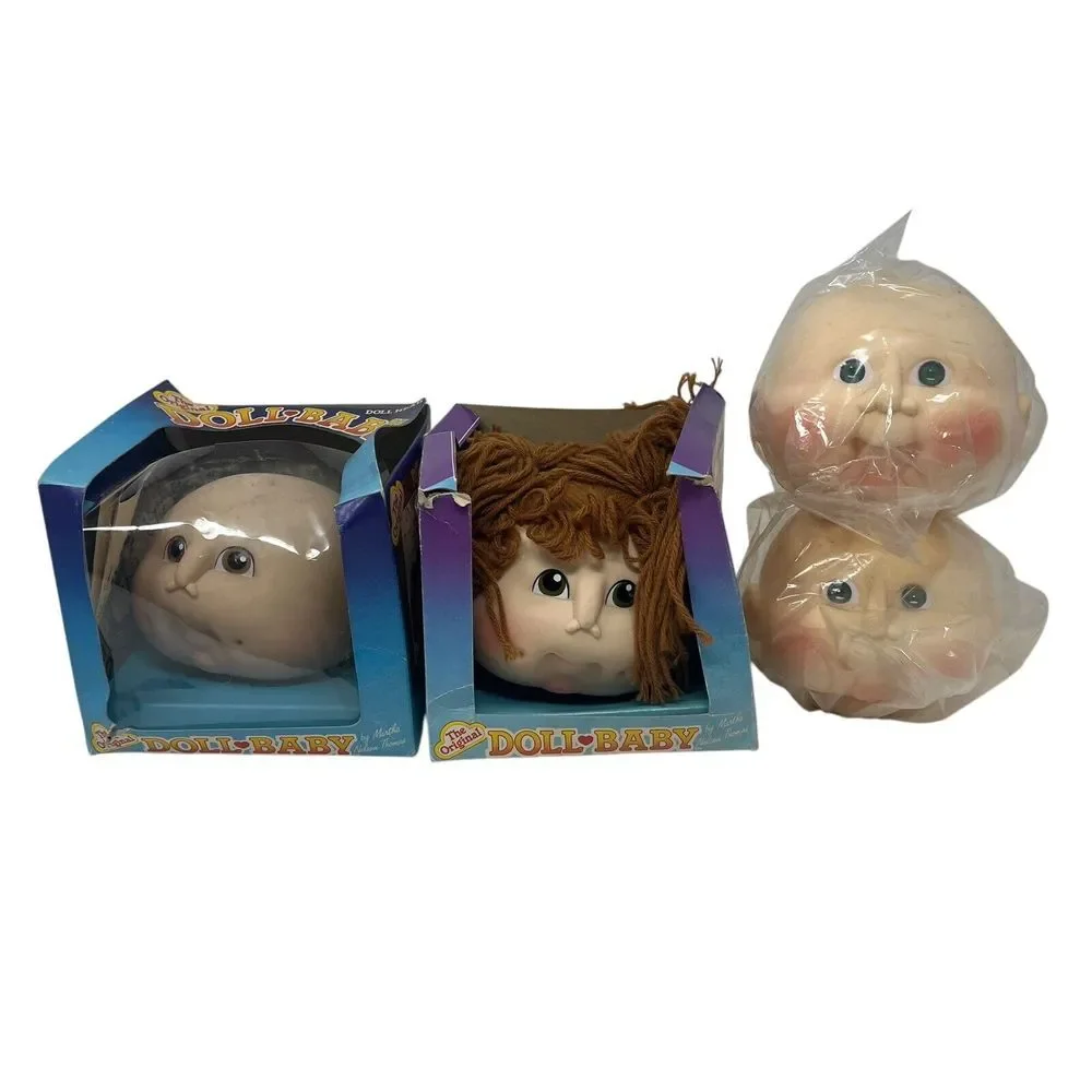Lot of 4 Vintage The Original‎ Doll Baby Doll Head 1984 Martha Nelson New